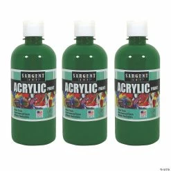 Promo 🔔 Sargent Art® Acrylic Paint Squeeze Bottle, 16 oz, Green, Pack of 3 🥰