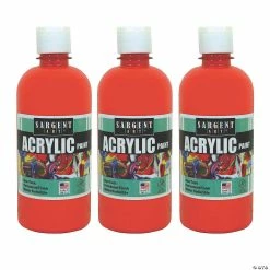 Cheapest 🛒 Sargent Art® Acrylic Paint Squeeze Bottle, 16 oz, Orange, Pack of 3 ✔️