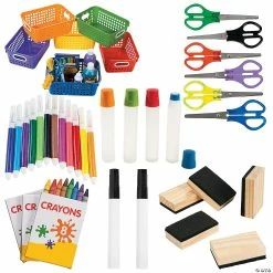 Flash Sale ✔️ School Supplies with Storage Baskets Kit - 78 Pc. ⌛