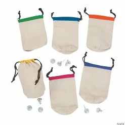 Hot Sale ✨ Small Canvas Drawstring Bags with Bright Trim 🔔