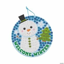 Flash Sale 🌟 Snowman Glitter Mosaic Sign Craft Kit- Makes 12 🥰