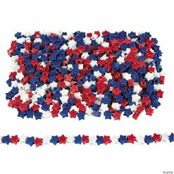Outlet ⭐ Star-Shaped Patriotic Pony Beads - 1500 Pc. 🛒