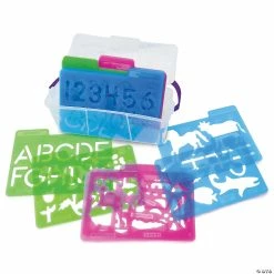 Cheap 💯 Stencil Mill, 24 Pieces In Plastic Box ⭐