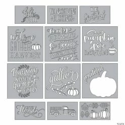 Deals 🛒 Thanksgiving Décor Stencils - 12 Pc. 🌟