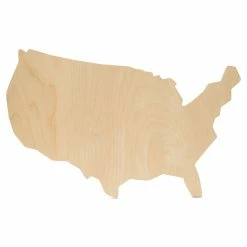 Flash Sale 🥰 Woodpeckers Crafts, DIY Unfinished Wood 18" Map of USA Cutouts, Pack of 3 🎁